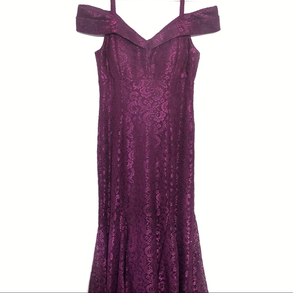 R&M Richards Floor Length Dress Mulberry